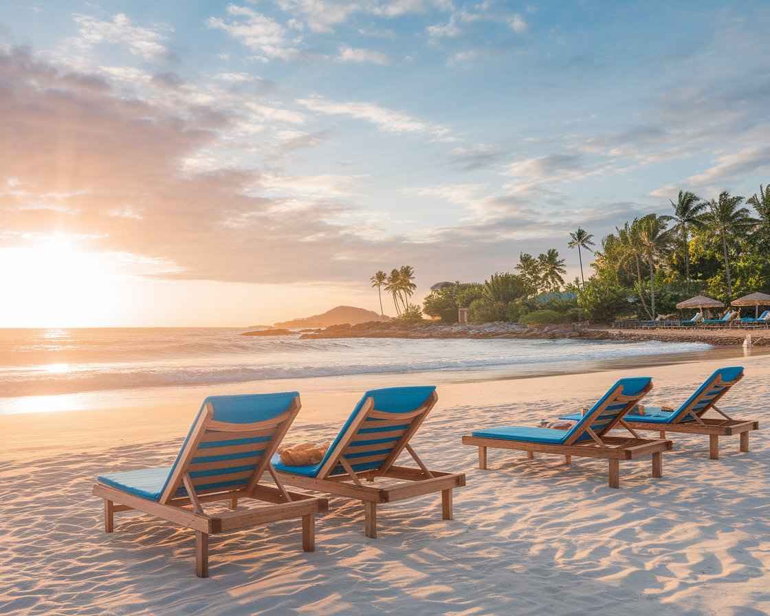 Traveler with suitcase boarding a plane, smiling.